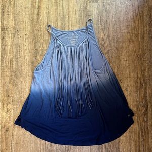 AEO ombré tassel tank top